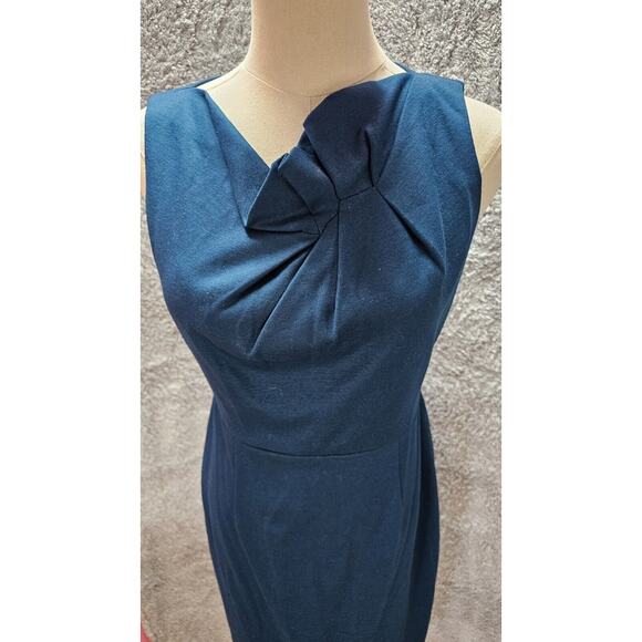 Elie Tahari ~Size 2~ Deep Teal Green Sleeveless Bodycon Sheath‎ Wool Blend Dress - Picture 2 of 5
